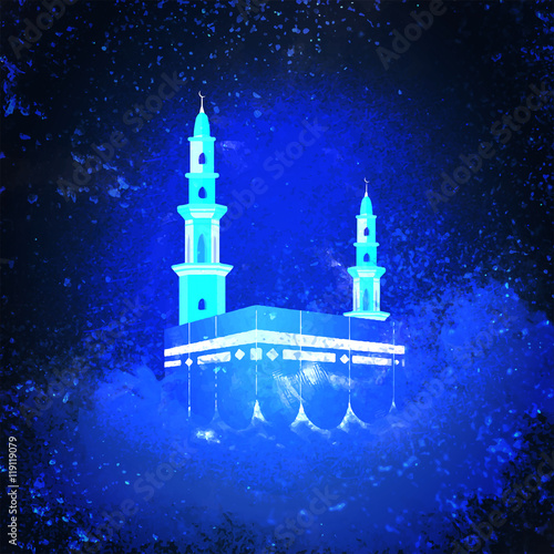 Illustration of Kaaba, Mekkah.