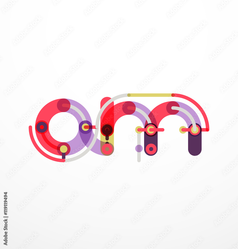 Fototapeta premium Linear business logo letter