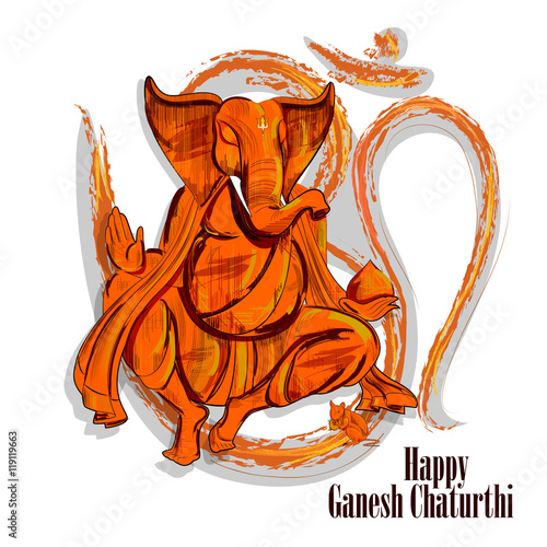 Lord Ganpati on Ganesh Chaturthi background