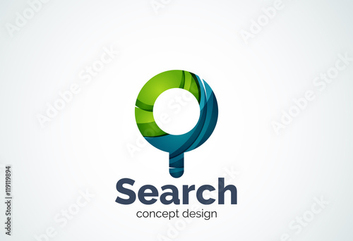 Magnifying glass logo template