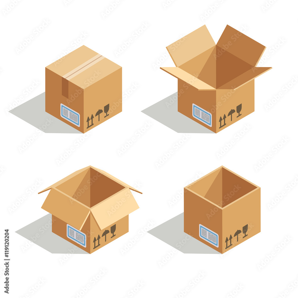 Cardboard open box Cardboard open box