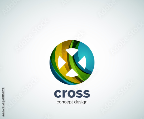 Free Download Vector cross logo template - GFXLoad