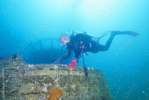 Divers and Marine shipwreck