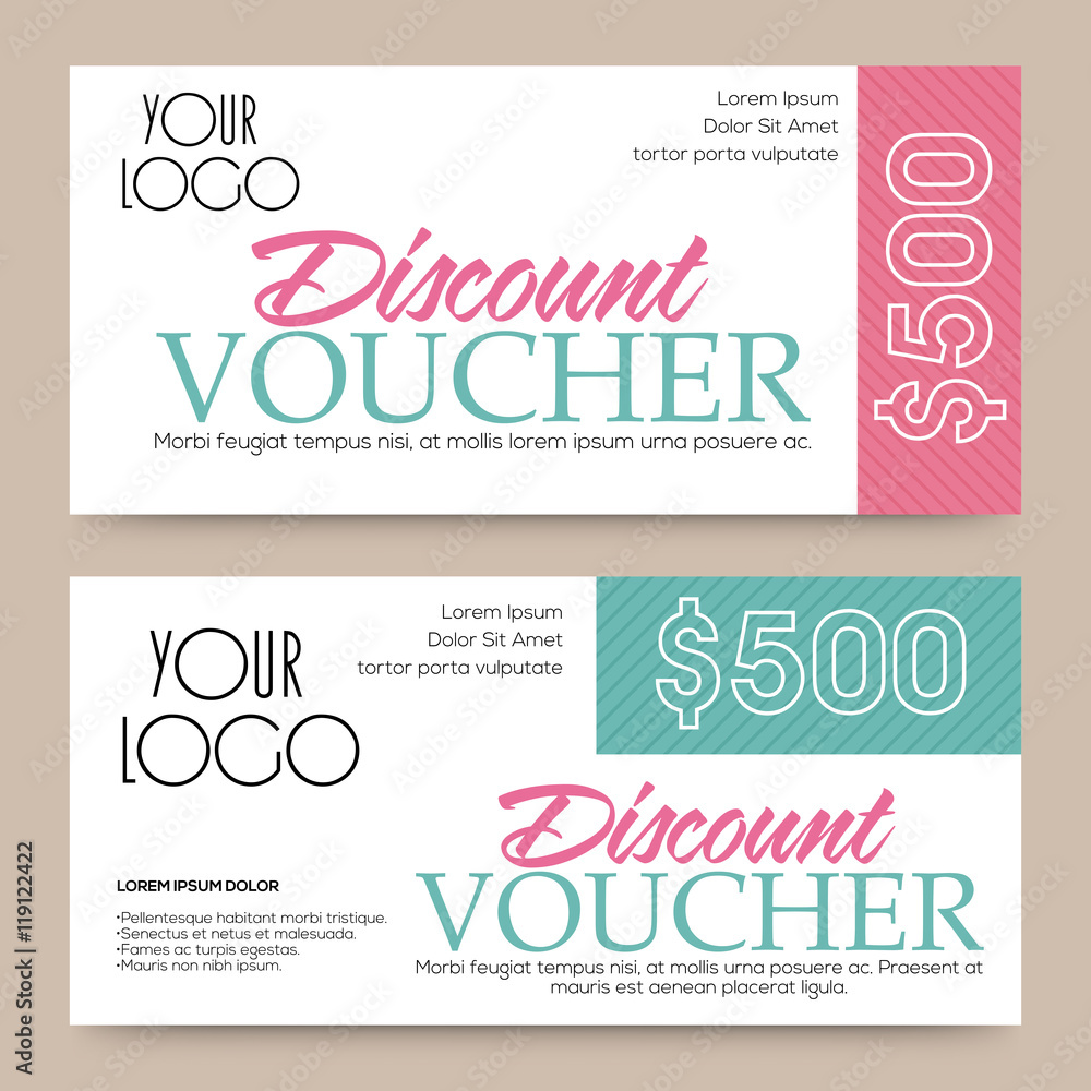 Discount Voucher, Gift Card or Coupon design.