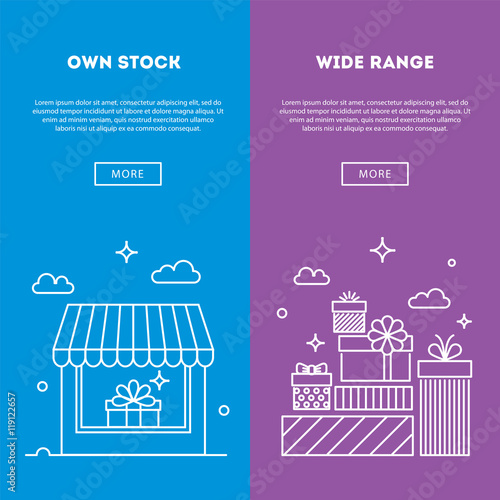 Gifts outline icons set for celebrating card, interface, illustration. Modern vector illustration and stylish design element