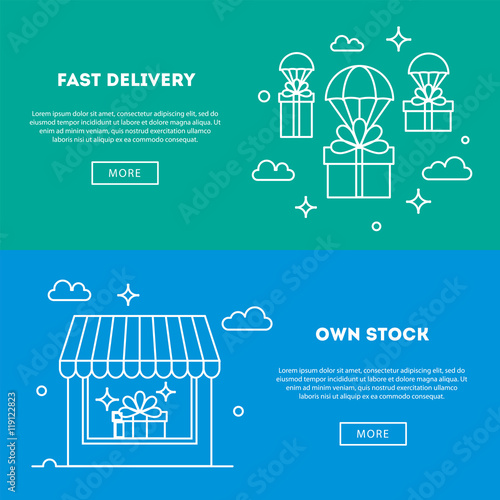 Gifts outline icons set for celebrating card, interface, illustration. Modern vector illustration and stylish design element