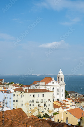 Panoramic of Alfama district in Lisbon