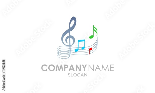 musical notes logo