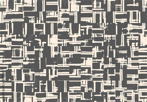 Abstract grunge vector background. Monochrome raster composition of irregular graphic elements. Created using handmade camera-less photographic prints.