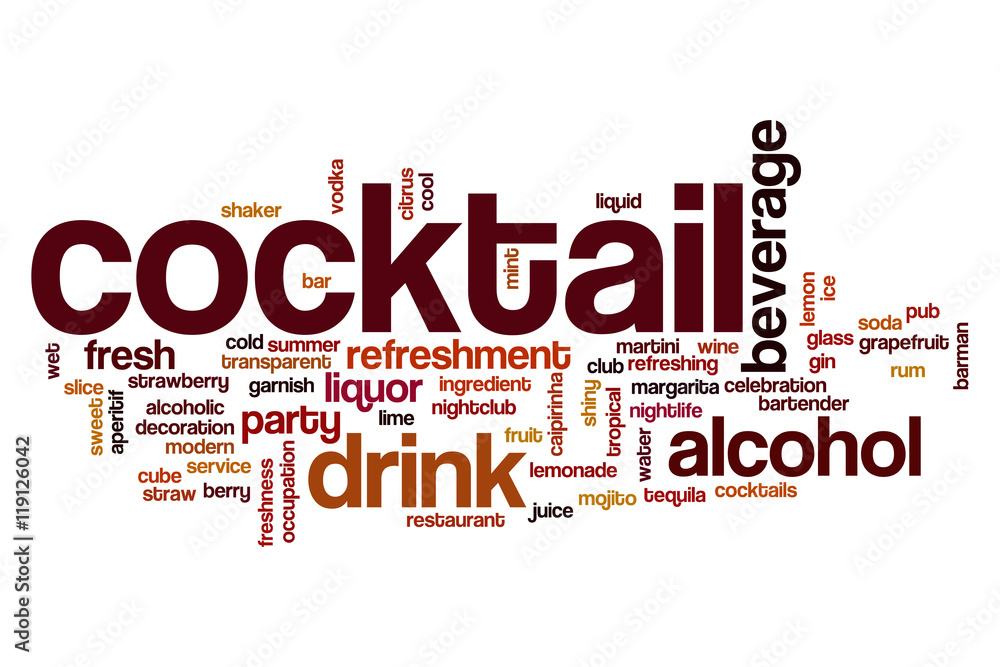 Cocktail word cloud
