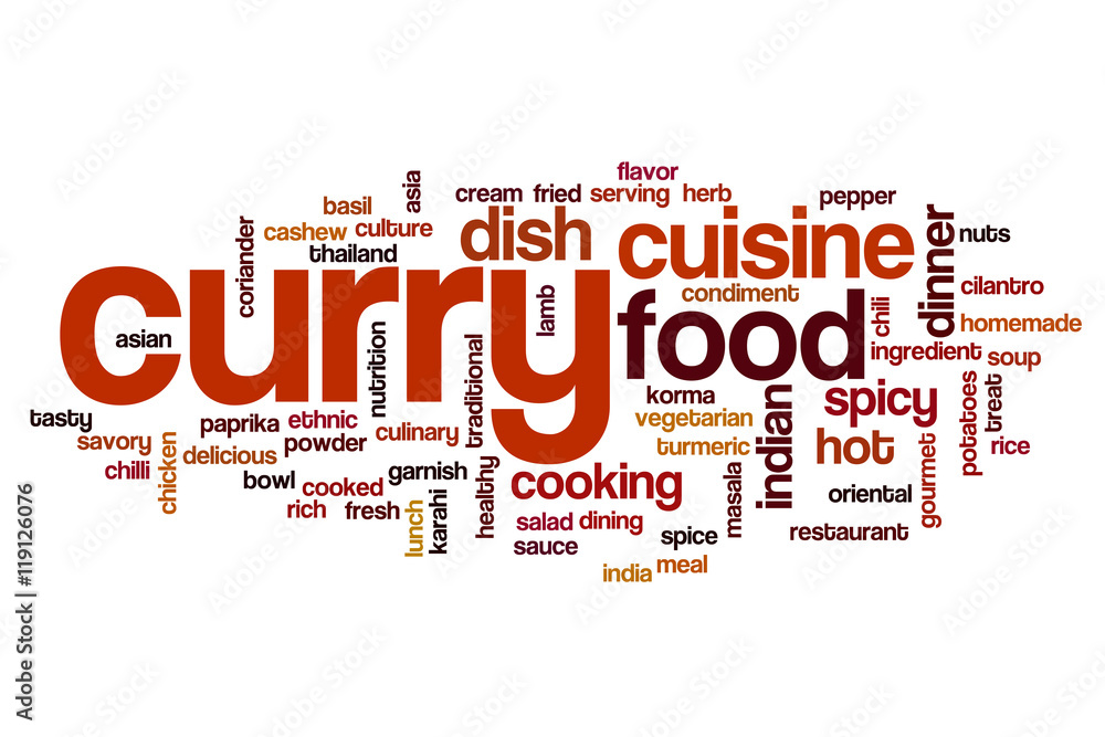 Fototapeta premium Curry word cloud
