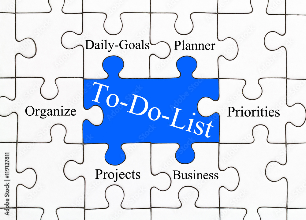 Fototapeta premium To-Do-List Puzzle Concept