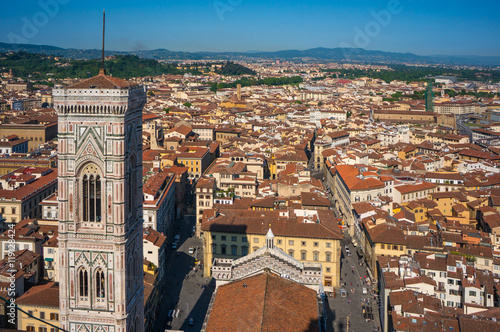 Fotografie Giotto's Campanile in urban landscape