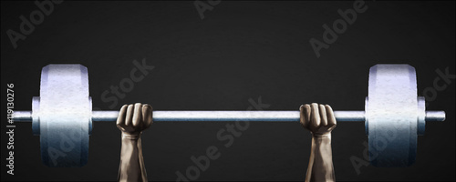 Weight Lifter for Sports concept.