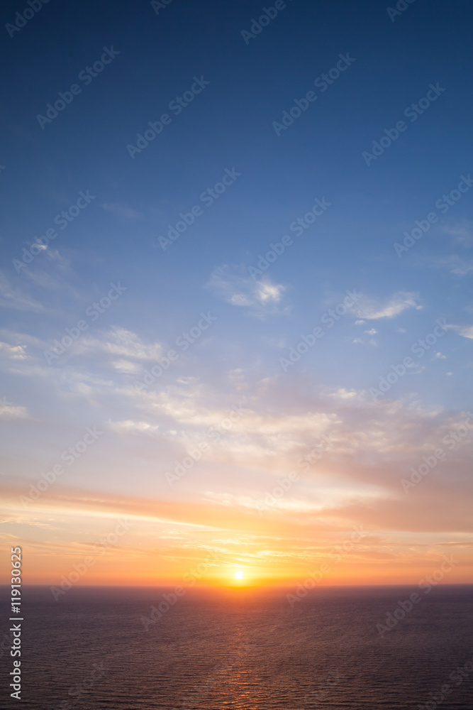 Dramatic sunset. Cape Keri, Zakynthos
