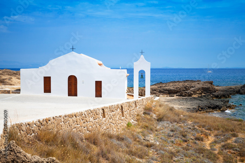 Church on the Sea. Coast of island Zakynthos