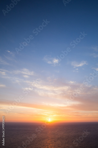 Dramatic sunset. Cape Keri, Zakynthos