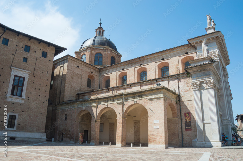 Cathedral in Urbino, travel in Italy