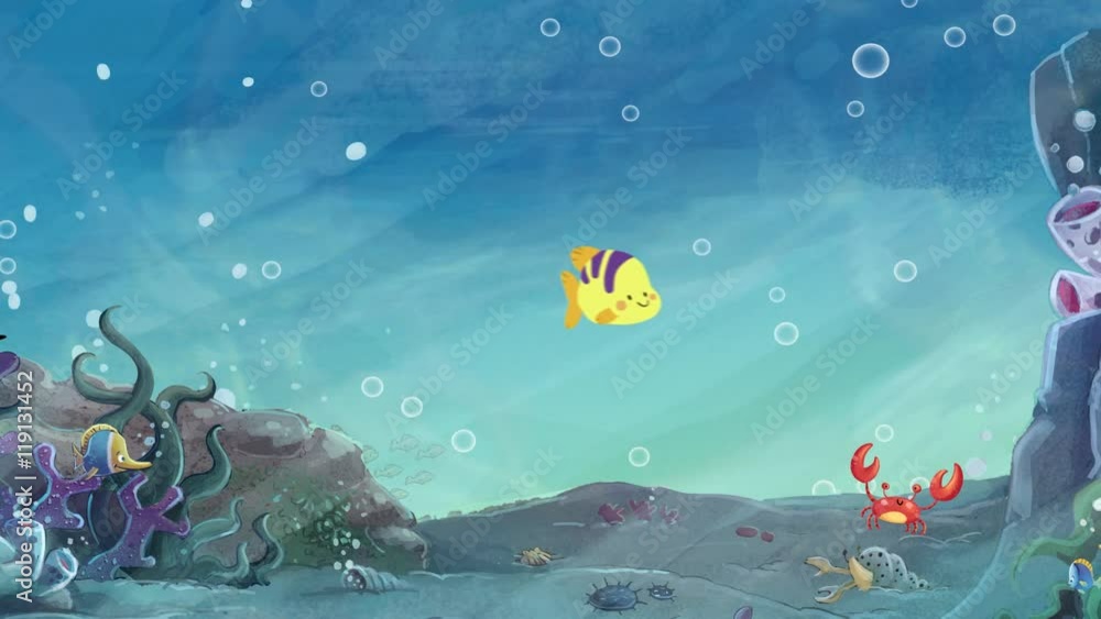 Fondo del mar acuario.