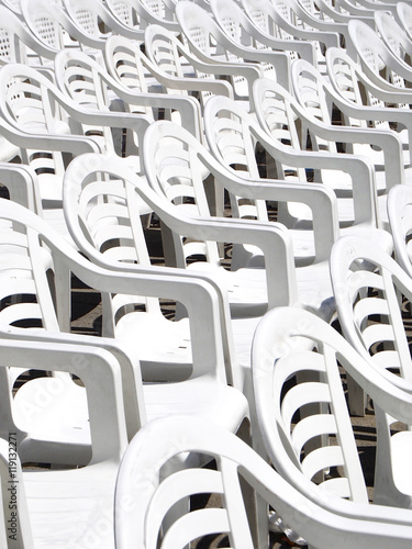  White chairs for a event
