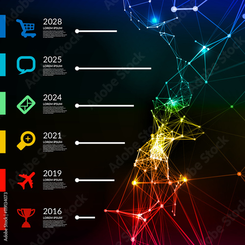 Timeline infographic vector illustration