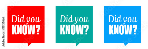 Did you know ?