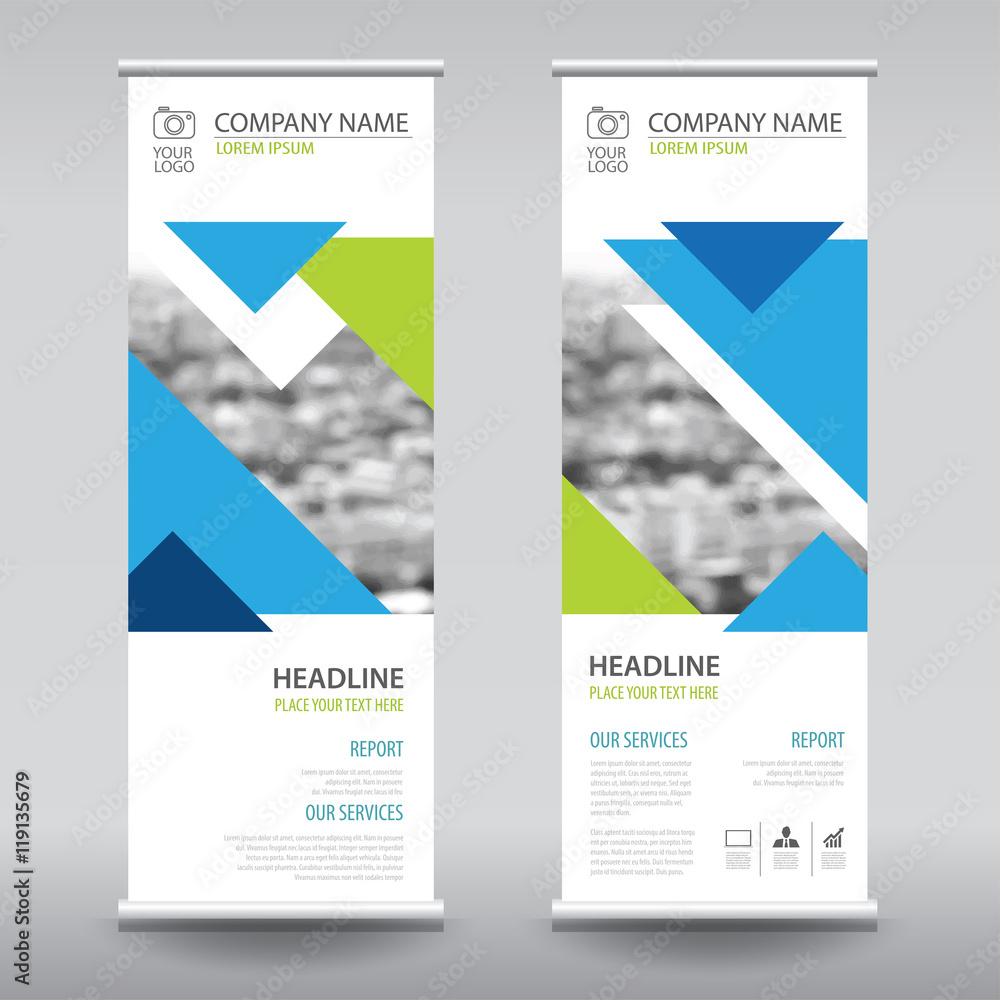roll up business brochure flyer banner design vertical template