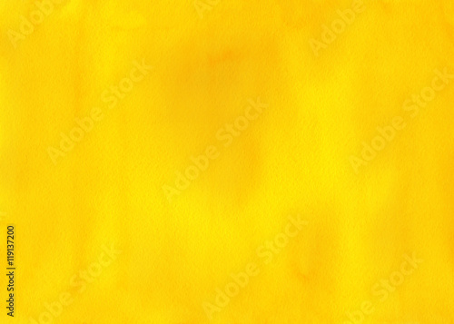 Abstract yellow watercolor background.