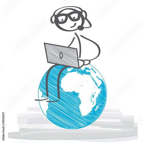 Global communication illustration