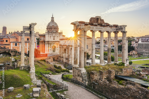Famous Roman Forum in Rome