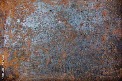 Steel walkway mats sprayed red rust.Iron surface rust