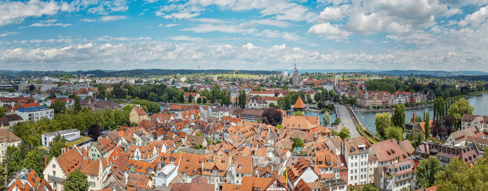 Beautiful panoramic view of the city Konstanz.Germany.