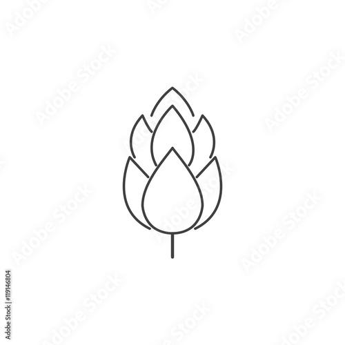 Icon hop cones. Vector illustration.
