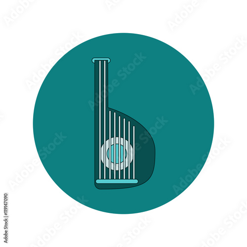 Vector illustration in flat design of Ukrainian bandura music instrument