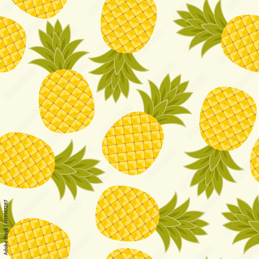 Pineapples seamless pattern Pineapples seamless pattern