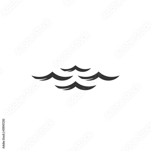 Waves icon isolated on white background