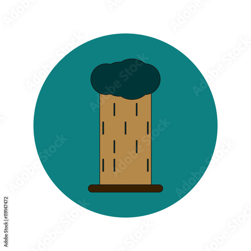 Vector illustration in flat design of Rain cloud