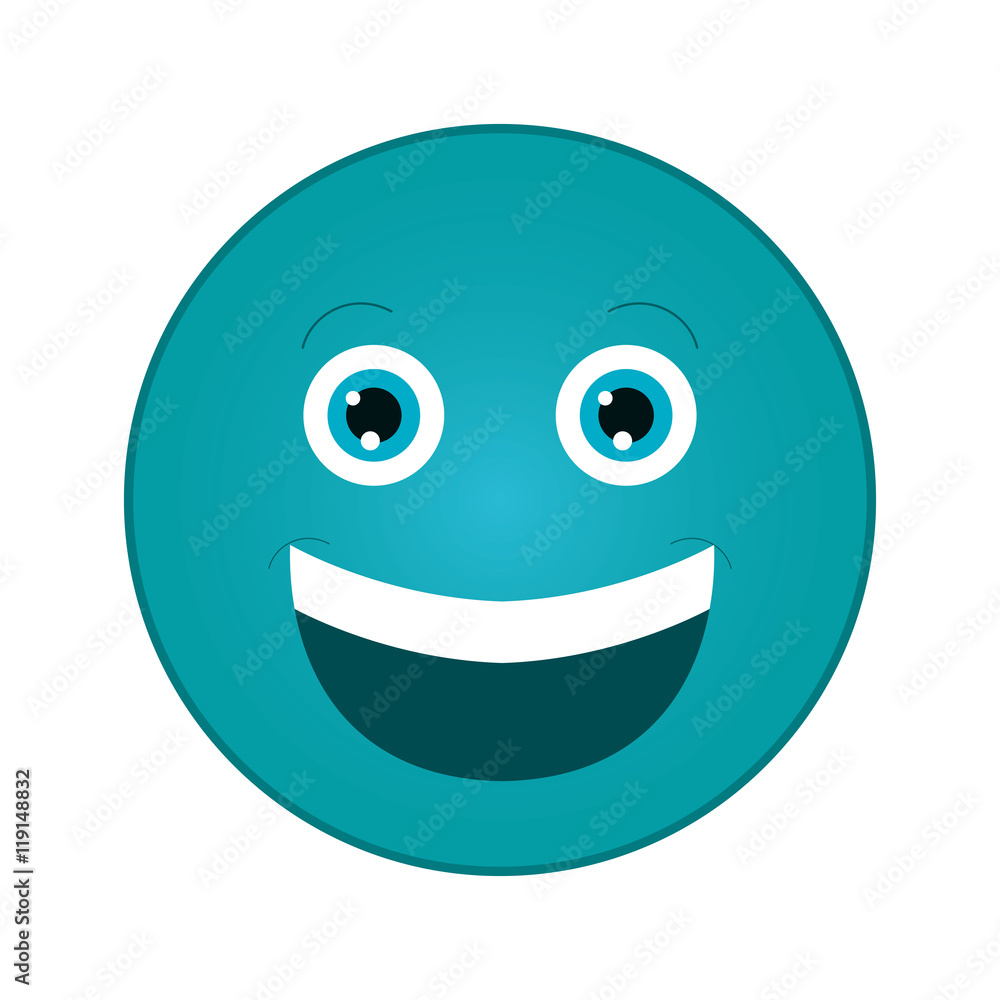 flat design smile emoticon icon vector illustration flat design smile emoticon icon vector illustration