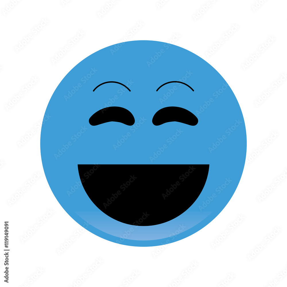 flat design laughing emoticon icon vector illustration flat design laughing emoticon icon vector illustration