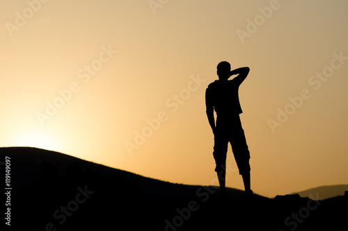 Silhouette, Sonnenaufgang, silhouette, sunrise, Oymaagac, Türkei photo