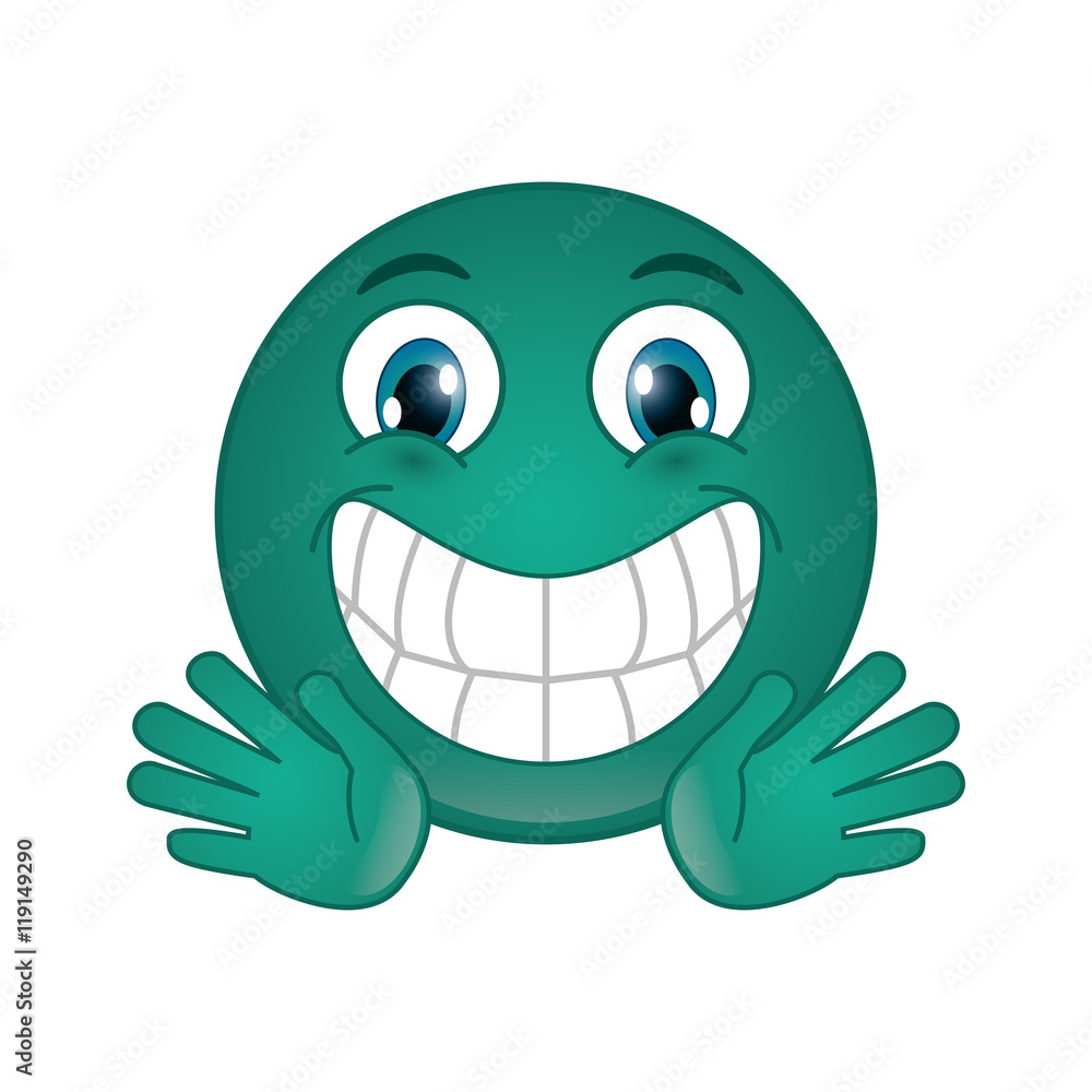 Obraz premium flat design smile emoticon icon vector illustration