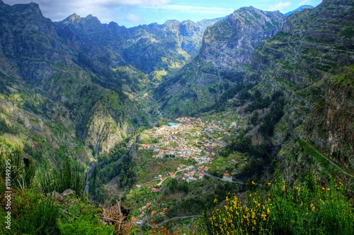 The pathway that begins at Eira do Serrado down to Curral das Freiras through the Nuns Valley Madeira. 