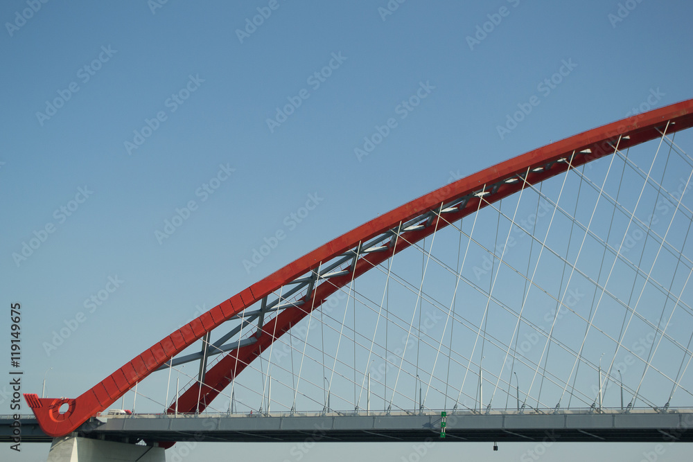 Fototapeta premium a fragment of a cable bridge