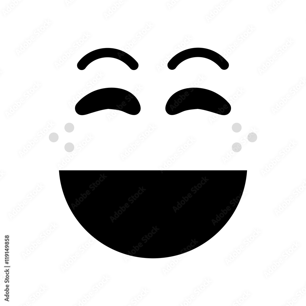 flat design smile emoticon icon vector illustration flat design smile emoticon icon vector illustration