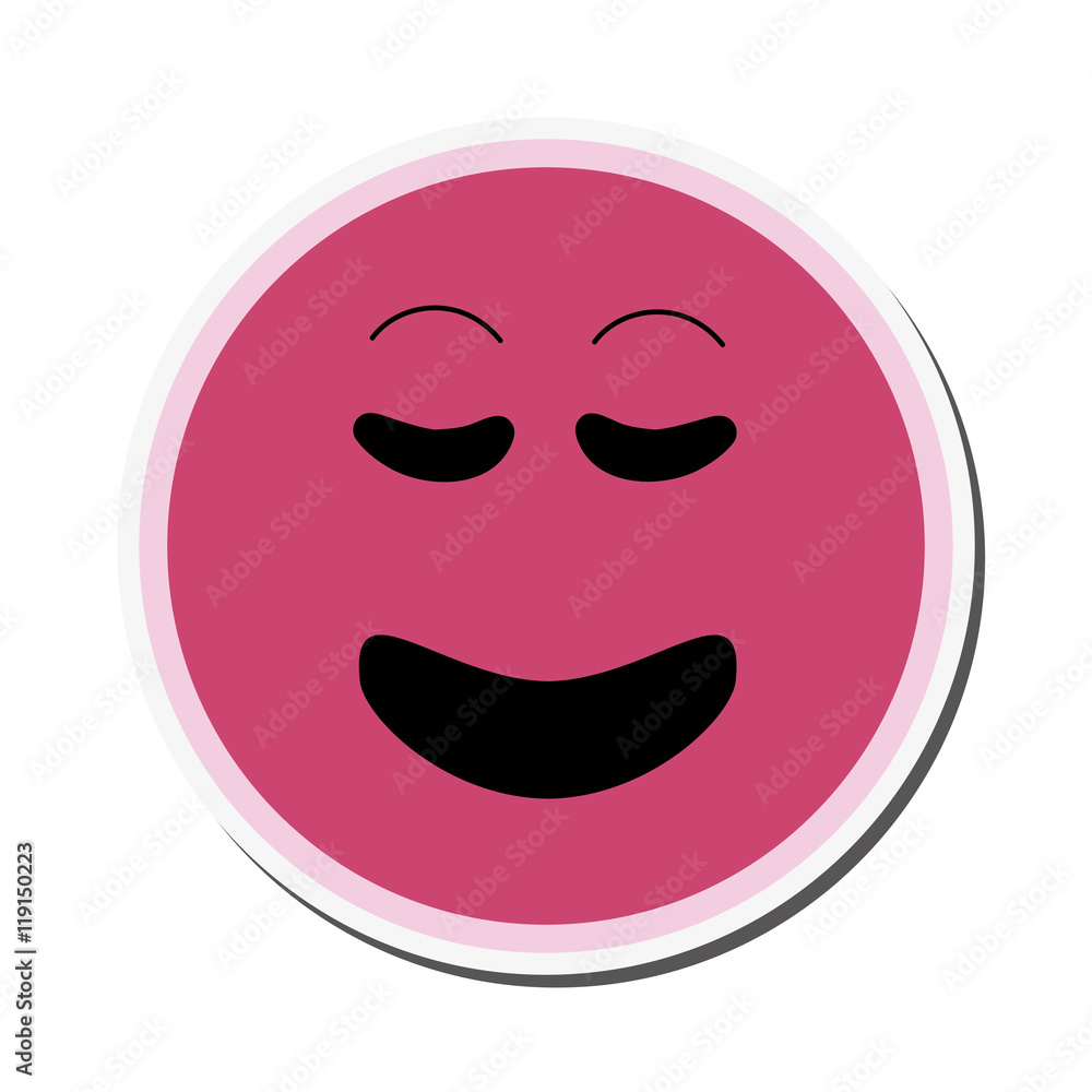 flat design smile emoticon icon vector illustration flat design smile emoticon icon vector illustration