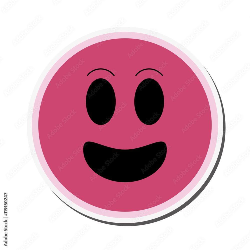 flat design smile emoticon icon vector illustration flat design smile emoticon icon vector illustration