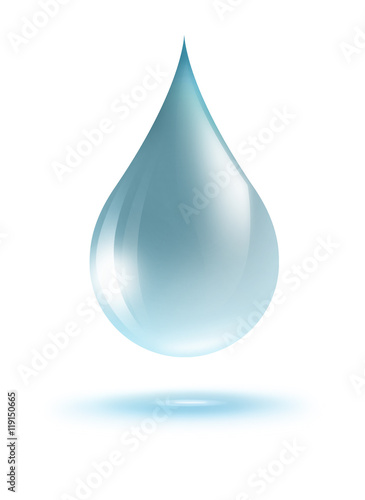 water drop on white isolated