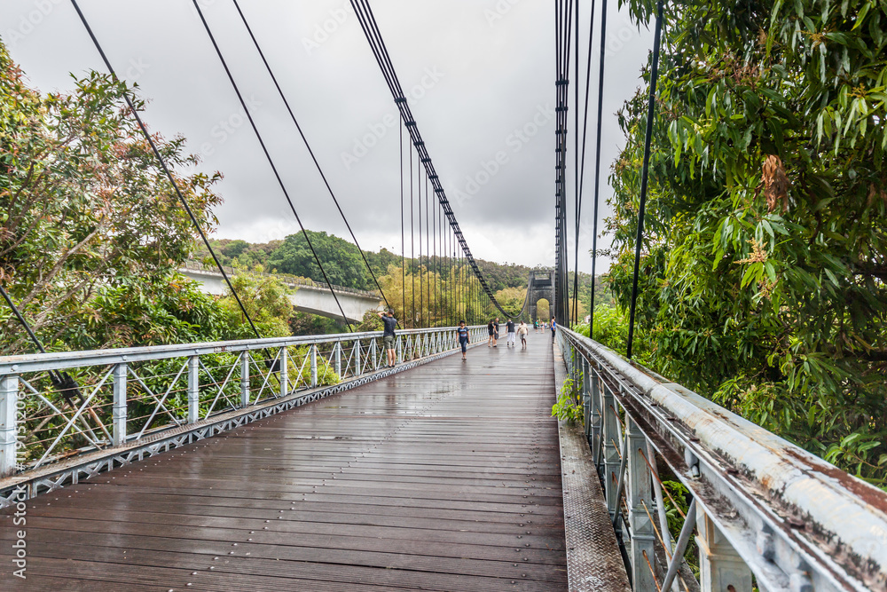 Paysage et Nature de l'île de la Réunion Paysage et pont suspendu à la