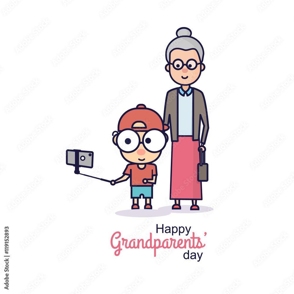 Grandparents Day. Vector Grandparents Day. Vector