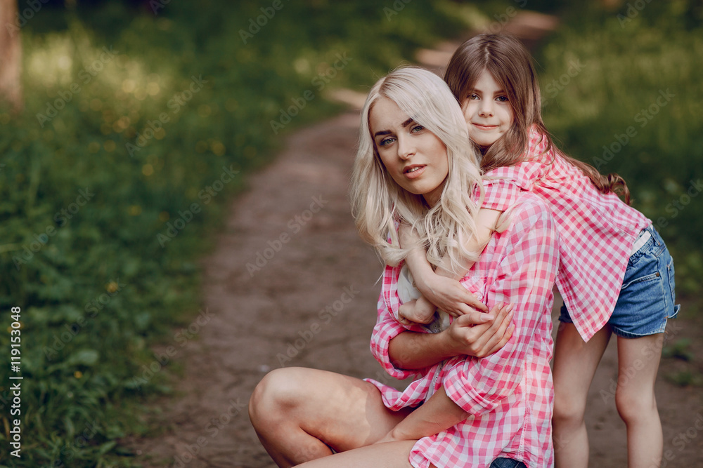 young family mother and daughter young family mother and daughter